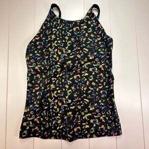 Athleta High Neck Printed Tankini Swim Top